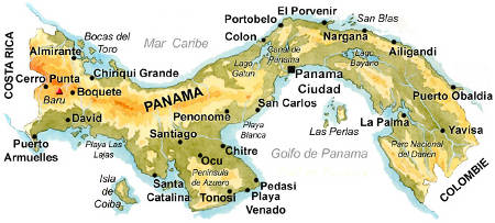map of panama